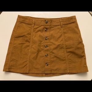American Eagle Corduroy High Waisted Mini Skirt Size 12 Super Stretch